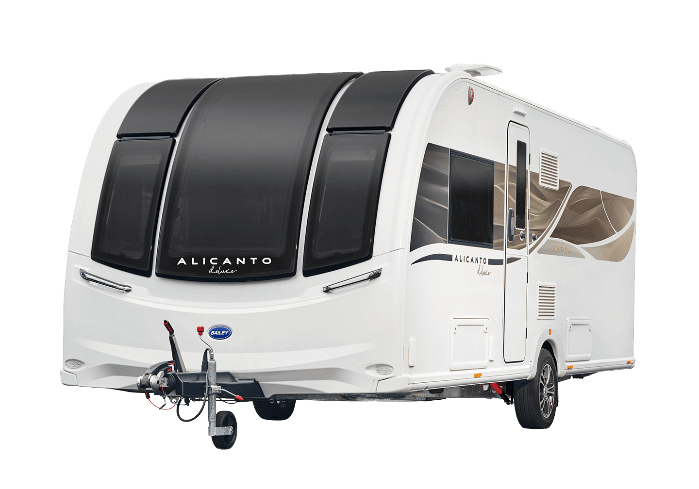 Bailey Alicanto caravan featuring a sleek design, perfect for adventure and travel.