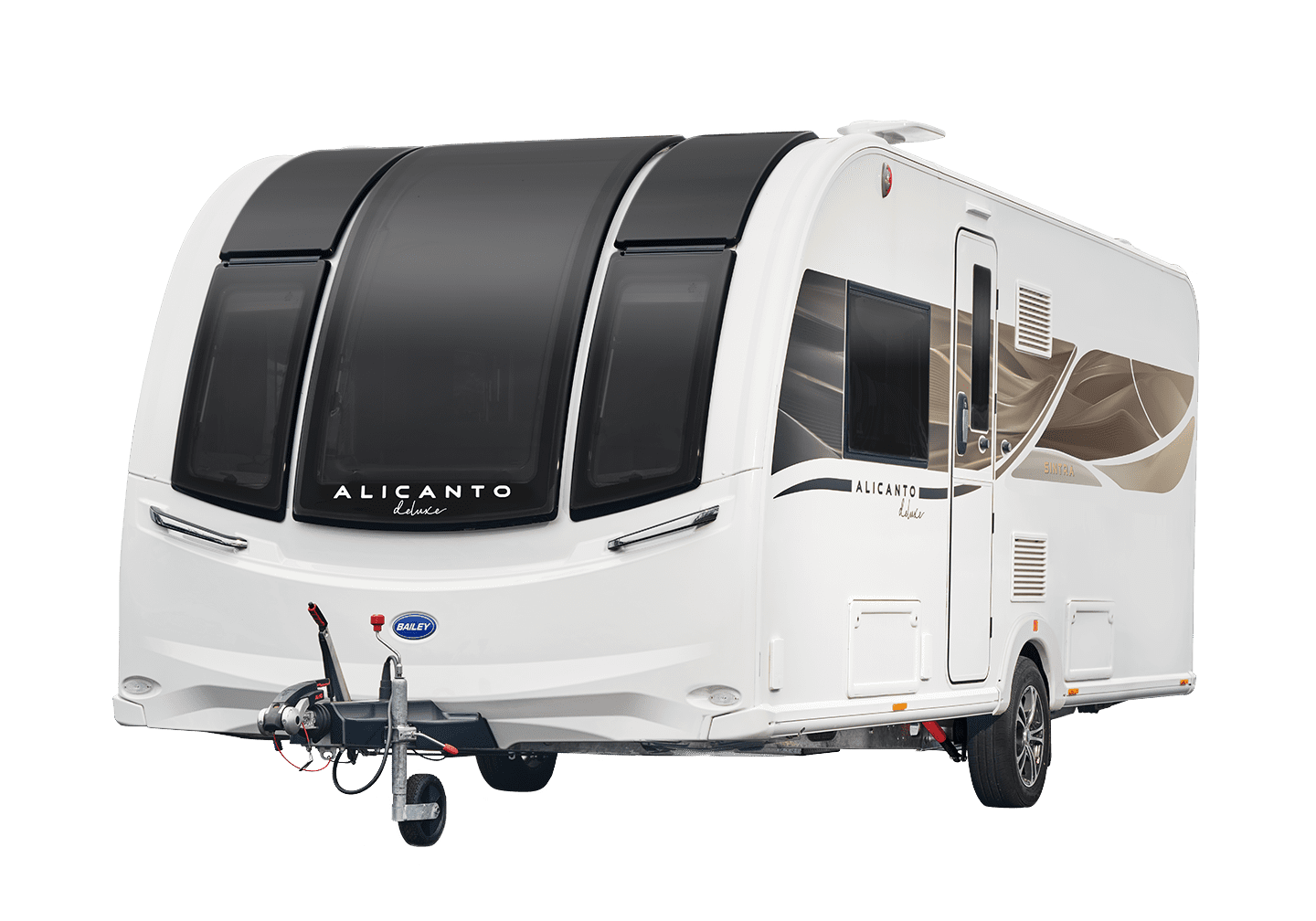 Bailey Alicanto caravan featuring a sleek design, perfect for adventure and travel.