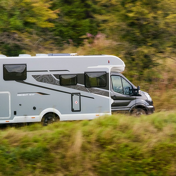 Bailey Ascent motorhome driving along an open road